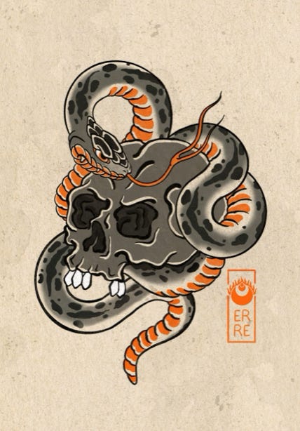 Tatuajes japoneses y ornamentales personalizados en Badalona. Erre Tattoo, creatividad y técnica en cada diseño.